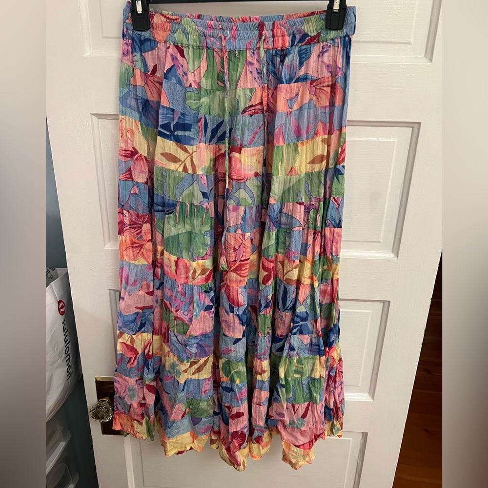 Tropical Maxi Skirt Resort Wear